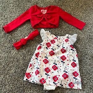 🌹 Floral red toddler dress outfit
